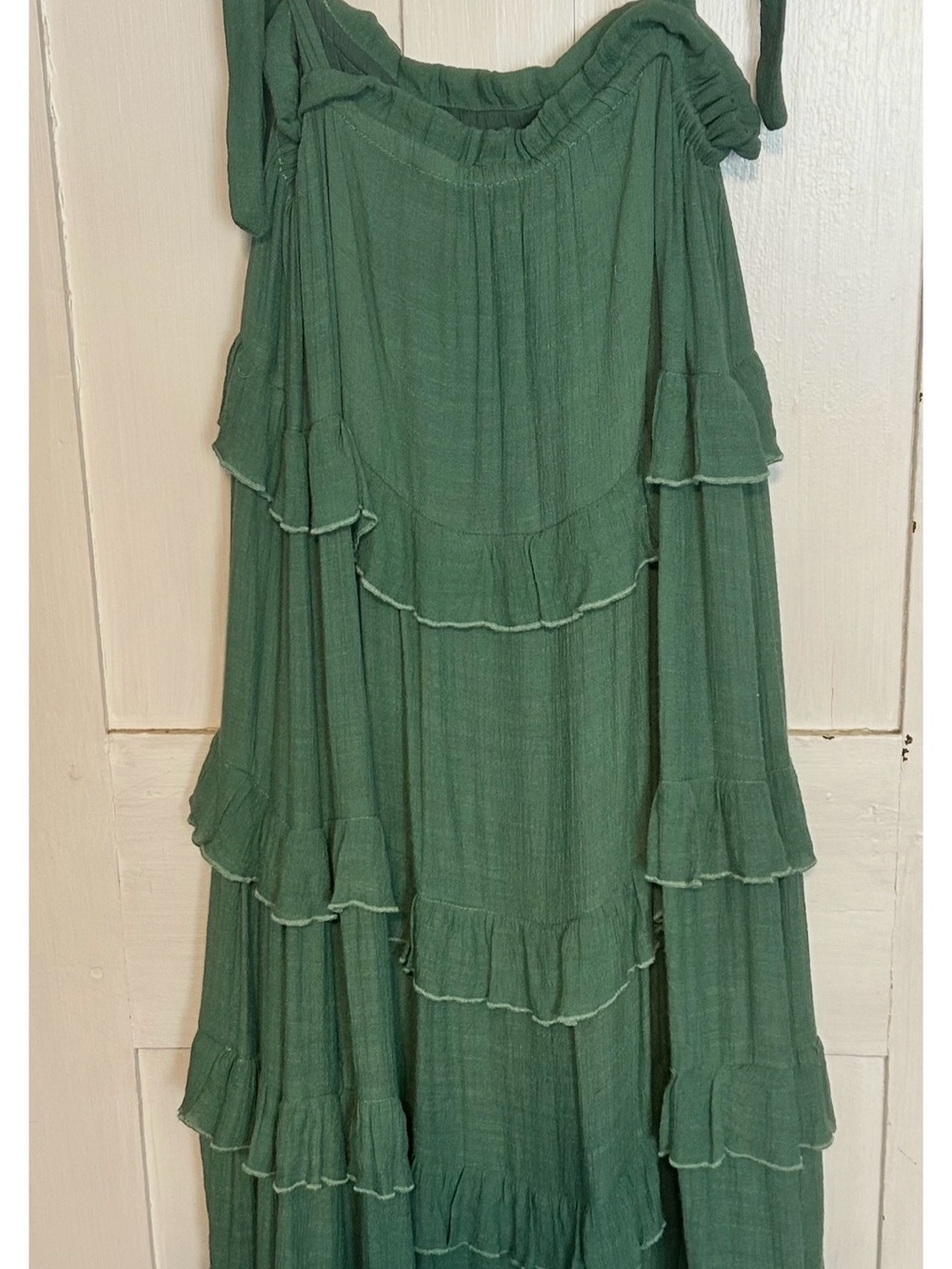 eesome Green Ruffled Maxi Dress - Picture 2 of 9